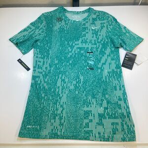 NEW NIKE Dri Fit Cotton Athletic Gym Wear TEE T Shirt Sz S Green